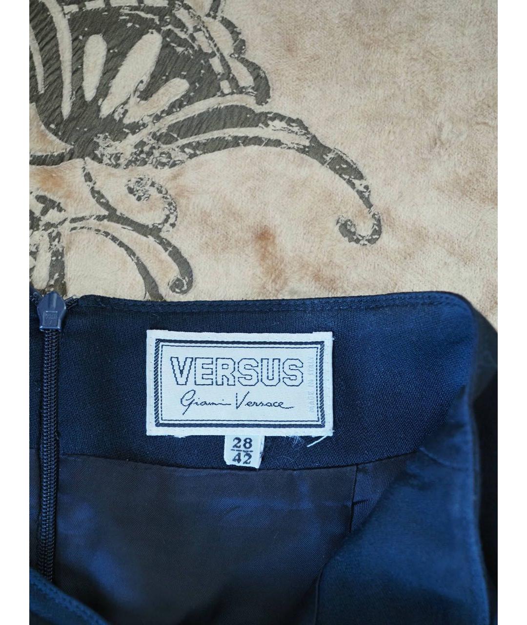 VERSUS VERSACE Черная шерстяная юбка миди, фото 2