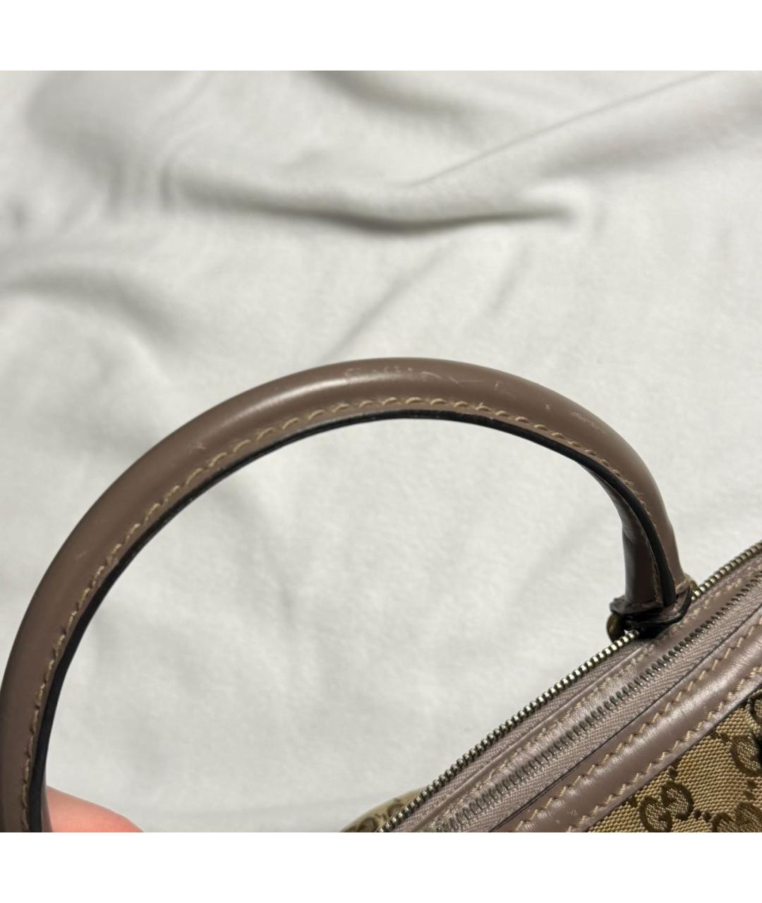 GUCCI Бежевая тканевая сумка тоут, фото 8