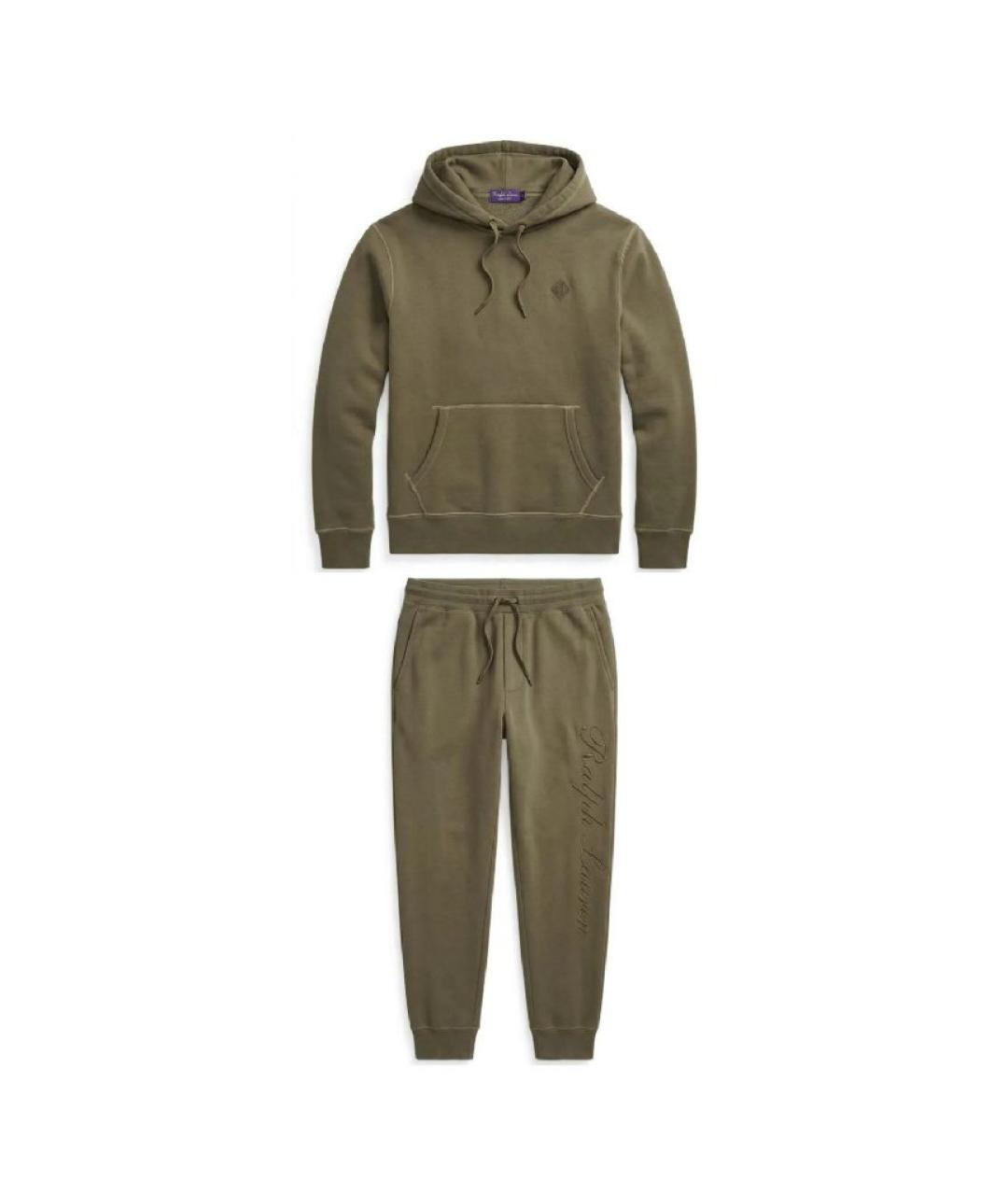 RALPH LAUREN PURPLE LABEL Хаки хлопковый спортивный костюм, фото 10