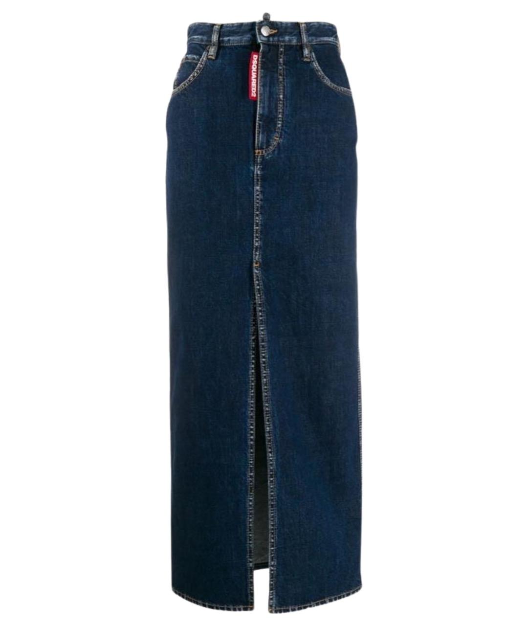 DSQUARED2 Синяя деним юбка макси, фото 1