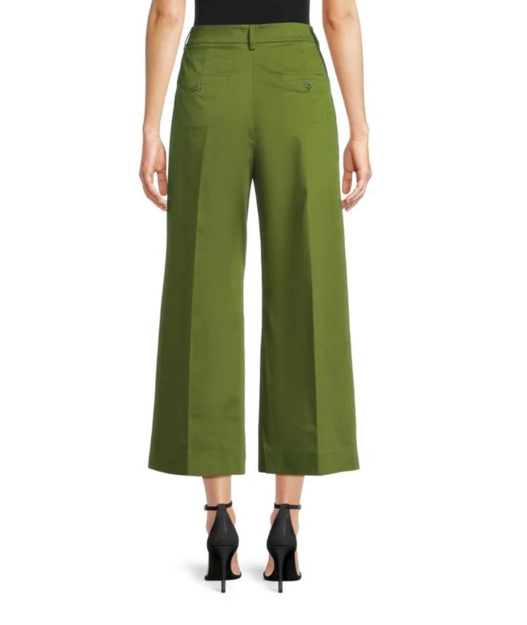 WEEKEND MAX MARA Зеленые хлопко-эластановые кюлоты, фото 5