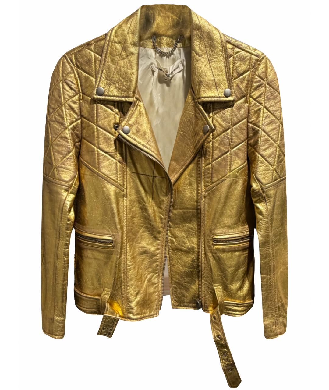 GOLDEN GOOSE DELUXE BRAND Золотая кожаная куртка, фото 1