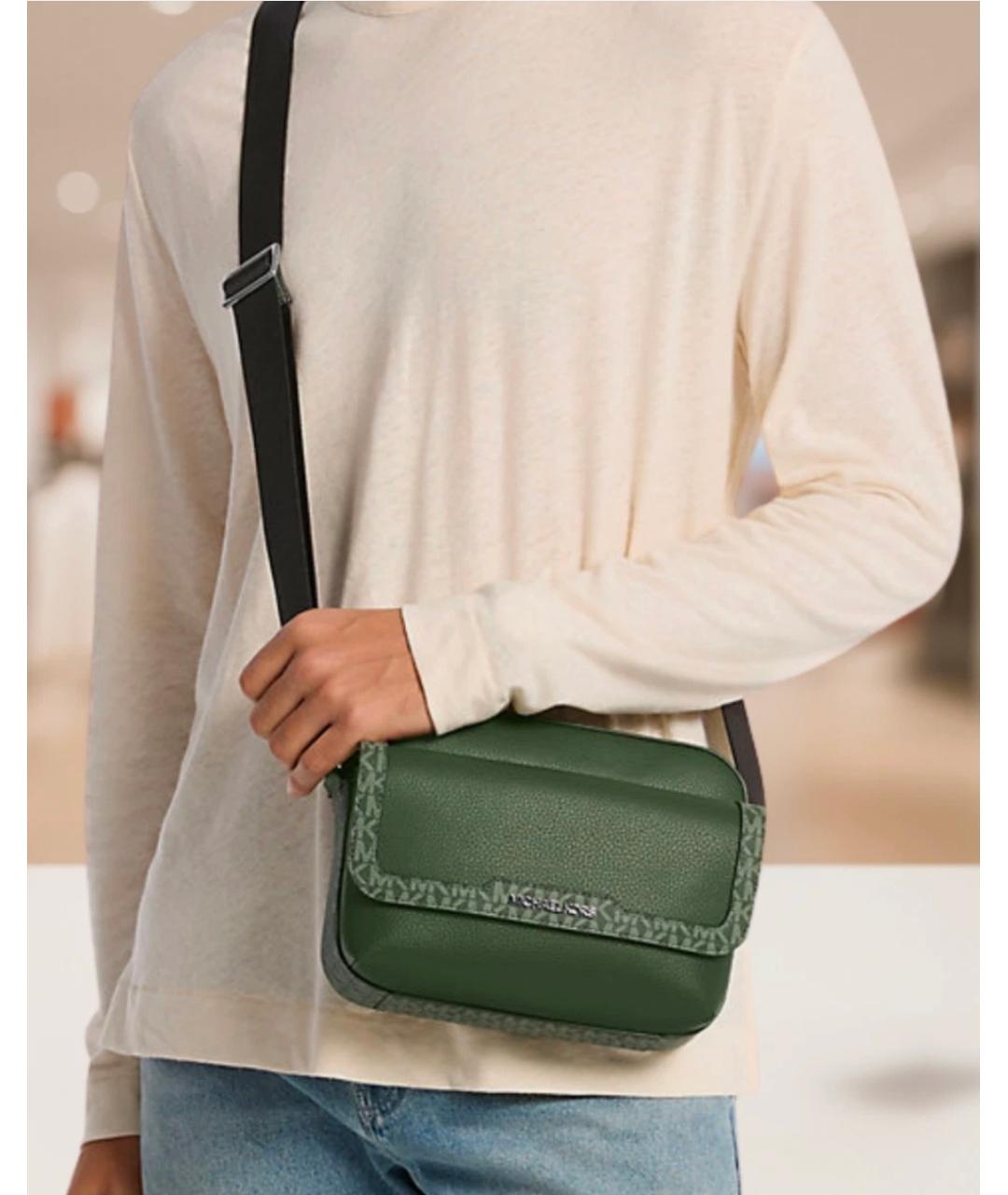 MICHAEL KORS Зеленая кожаная сумка на плечо, фото 2