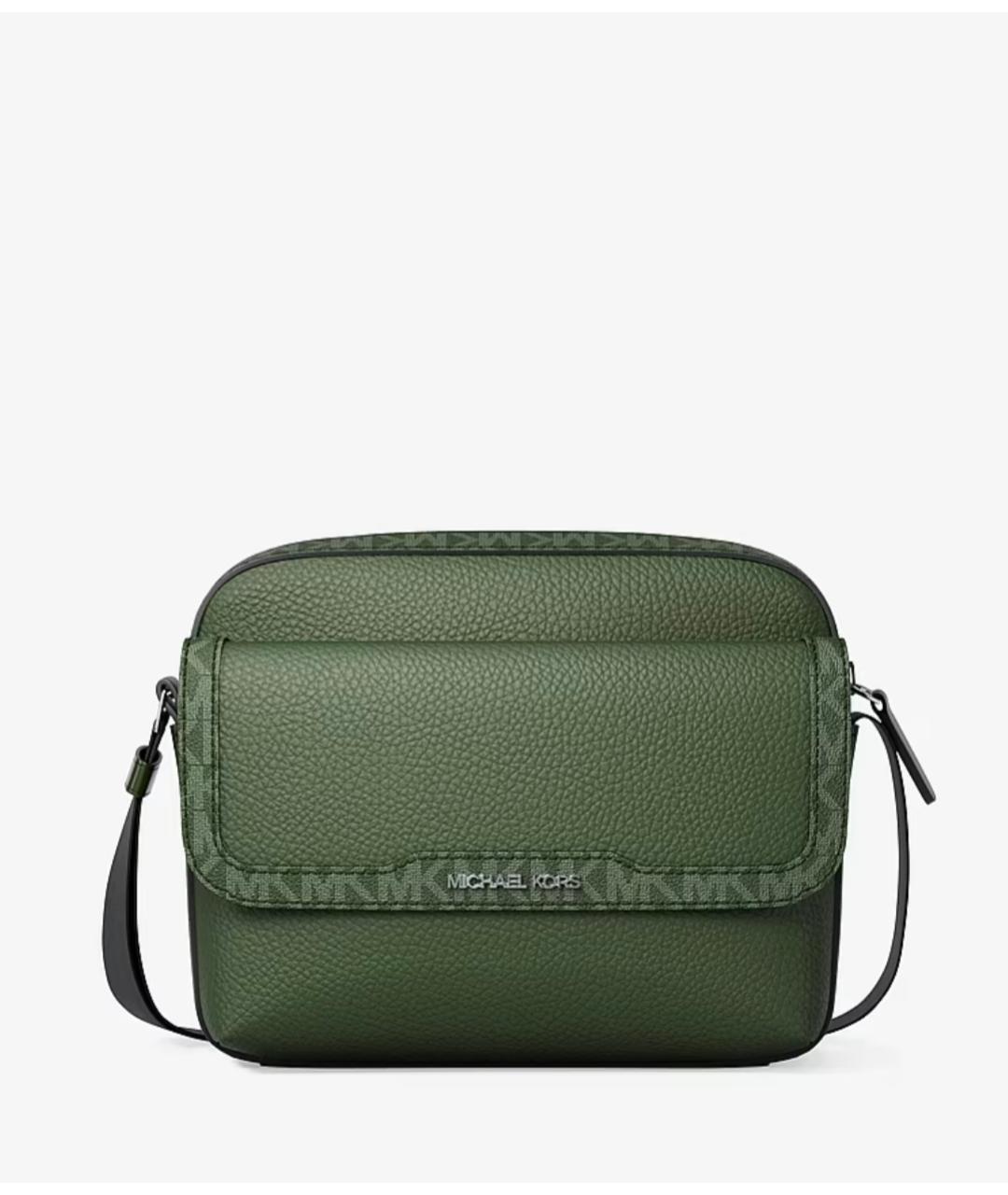 MICHAEL KORS Зеленая кожаная сумка на плечо, фото 10