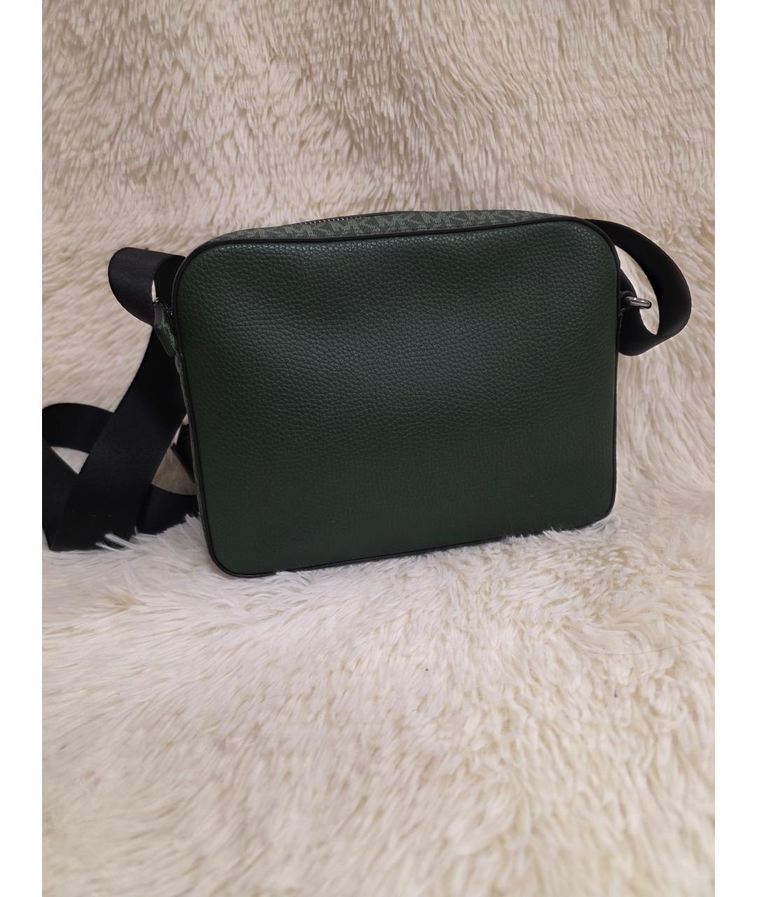 MICHAEL KORS Зеленая кожаная сумка на плечо, фото 8