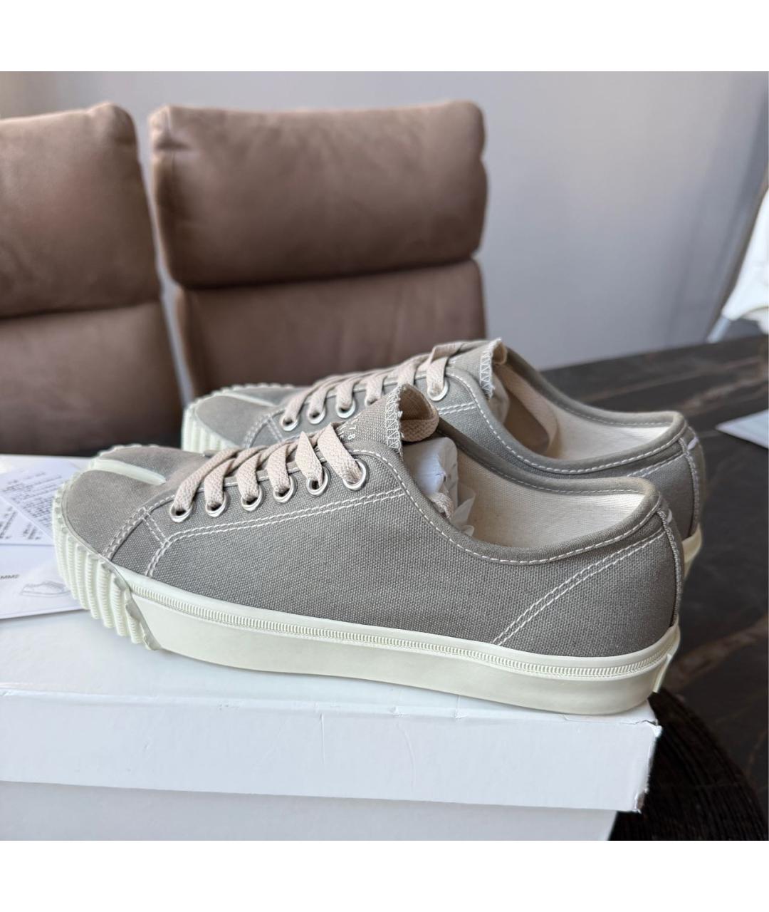 MM6 MAISON MARGIELA Бежевые текстильные кеды, фото 6
