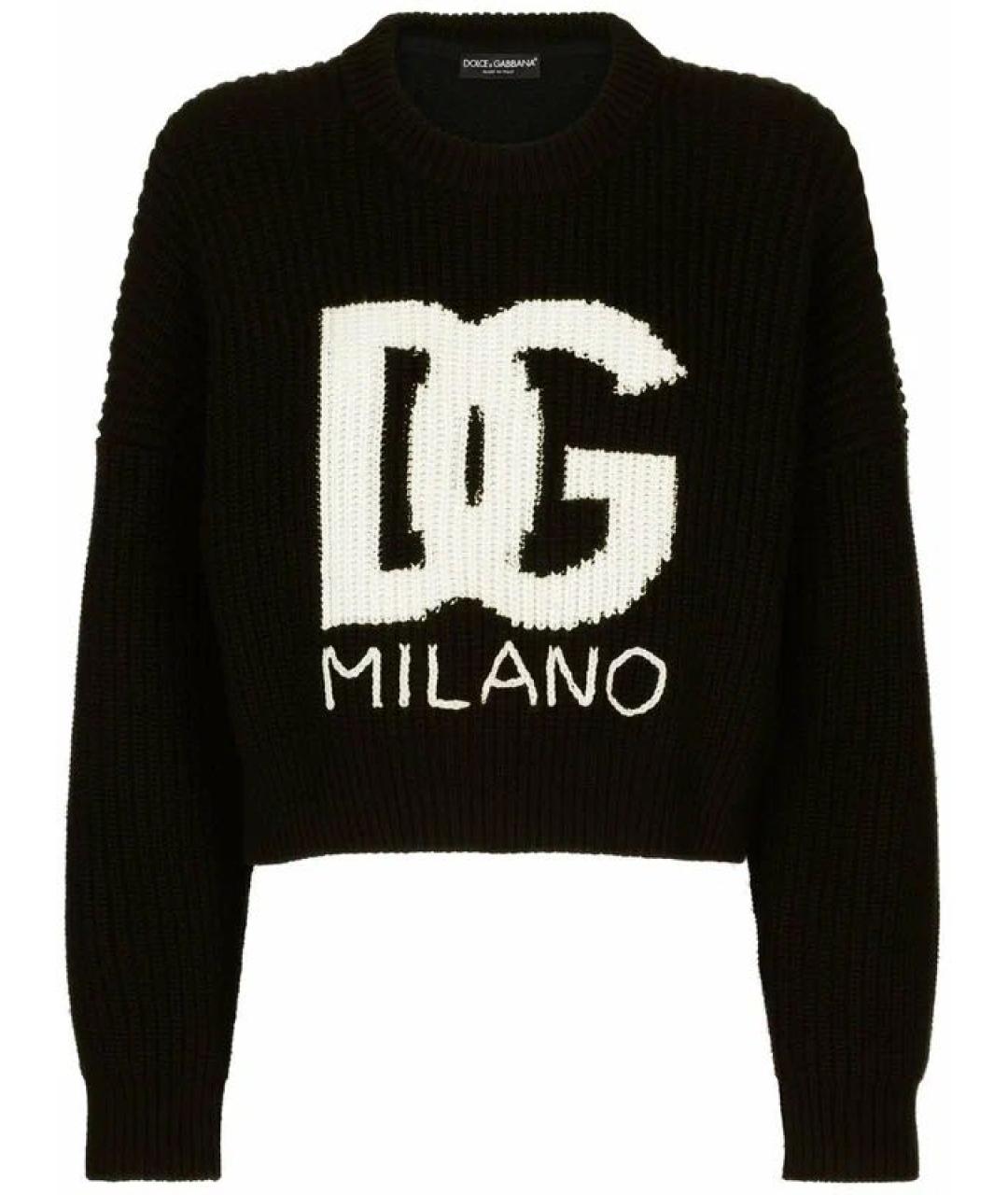 DOLCE&GABBANA Черный шерстяной джемпер / свитер, фото 1