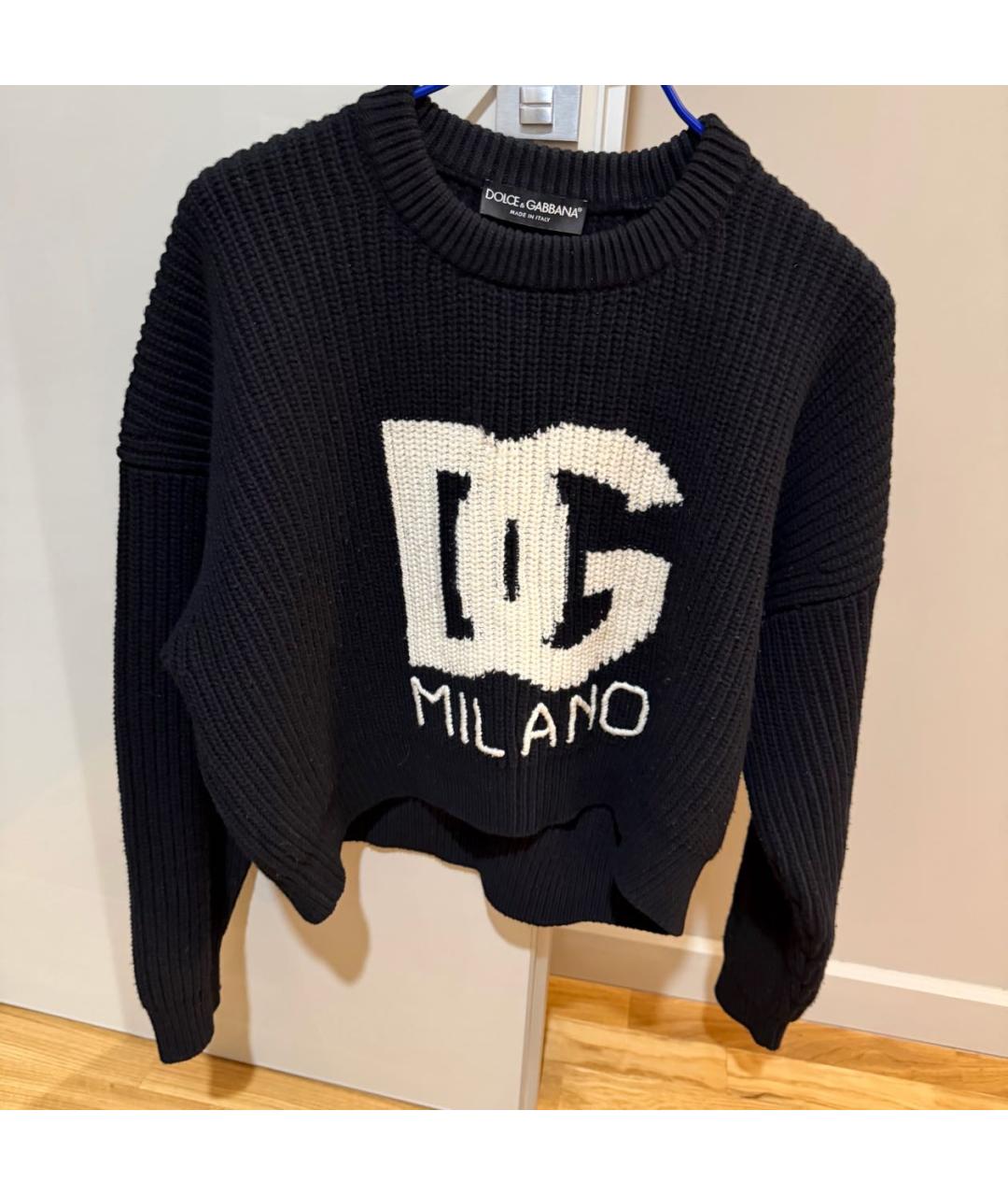 DOLCE&GABBANA Черный шерстяной джемпер / свитер, фото 2
