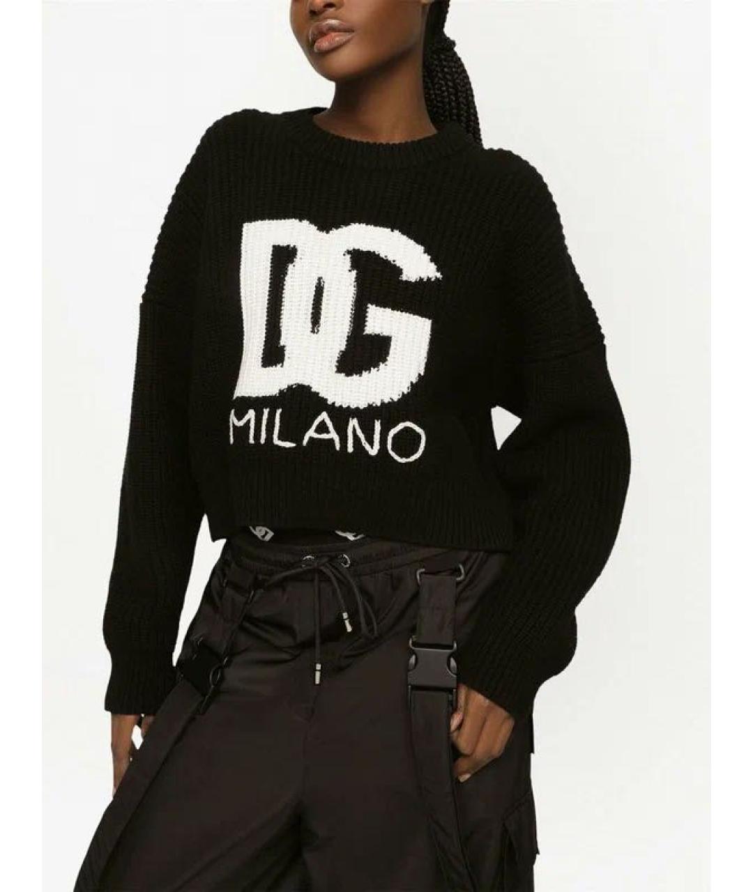 DOLCE&GABBANA Черный шерстяной джемпер / свитер, фото 3