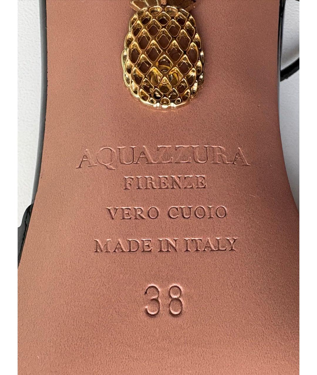AQUAZZURA Черные туфли из лакированной кожи, фото 7