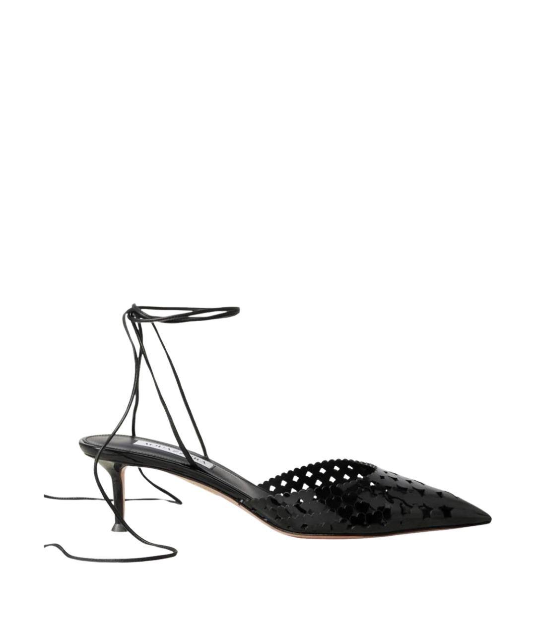 AQUAZZURA Черные туфли из лакированной кожи, фото 1