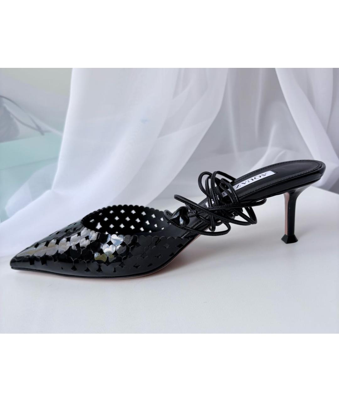 AQUAZZURA Черные туфли из лакированной кожи, фото 6