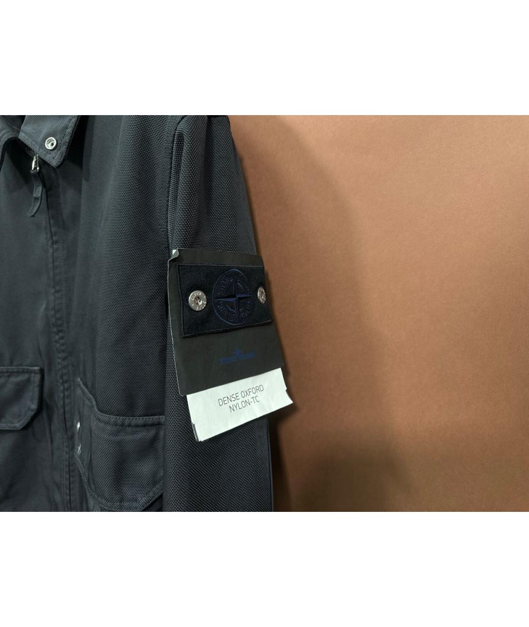 STONE ISLAND Темно-синяя полиамидовая куртка, фото 6