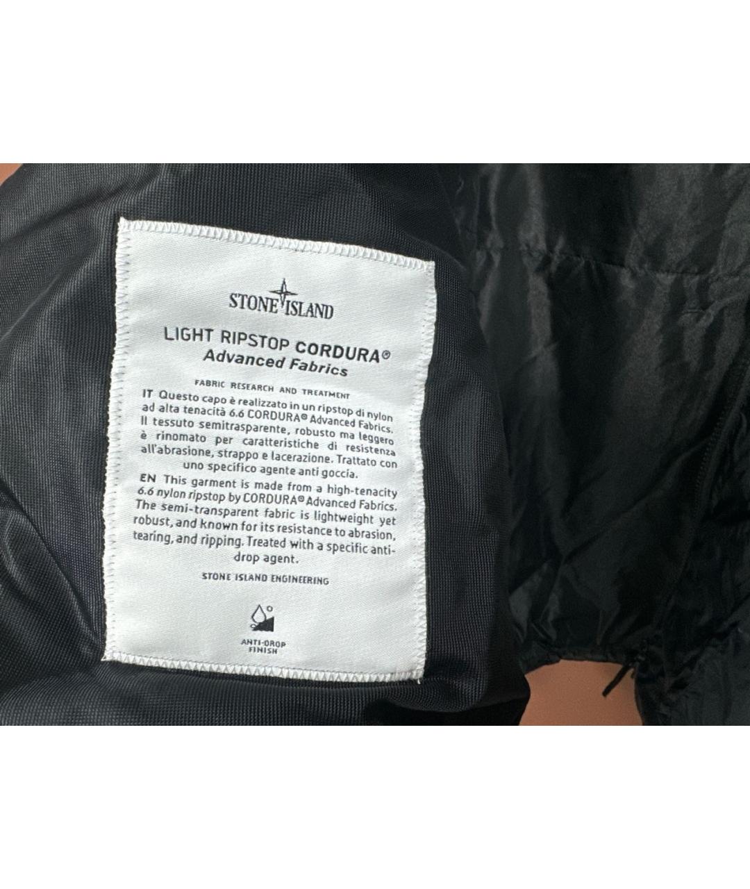 STONE ISLAND Темно-синяя полиамидовая куртка, фото 6
