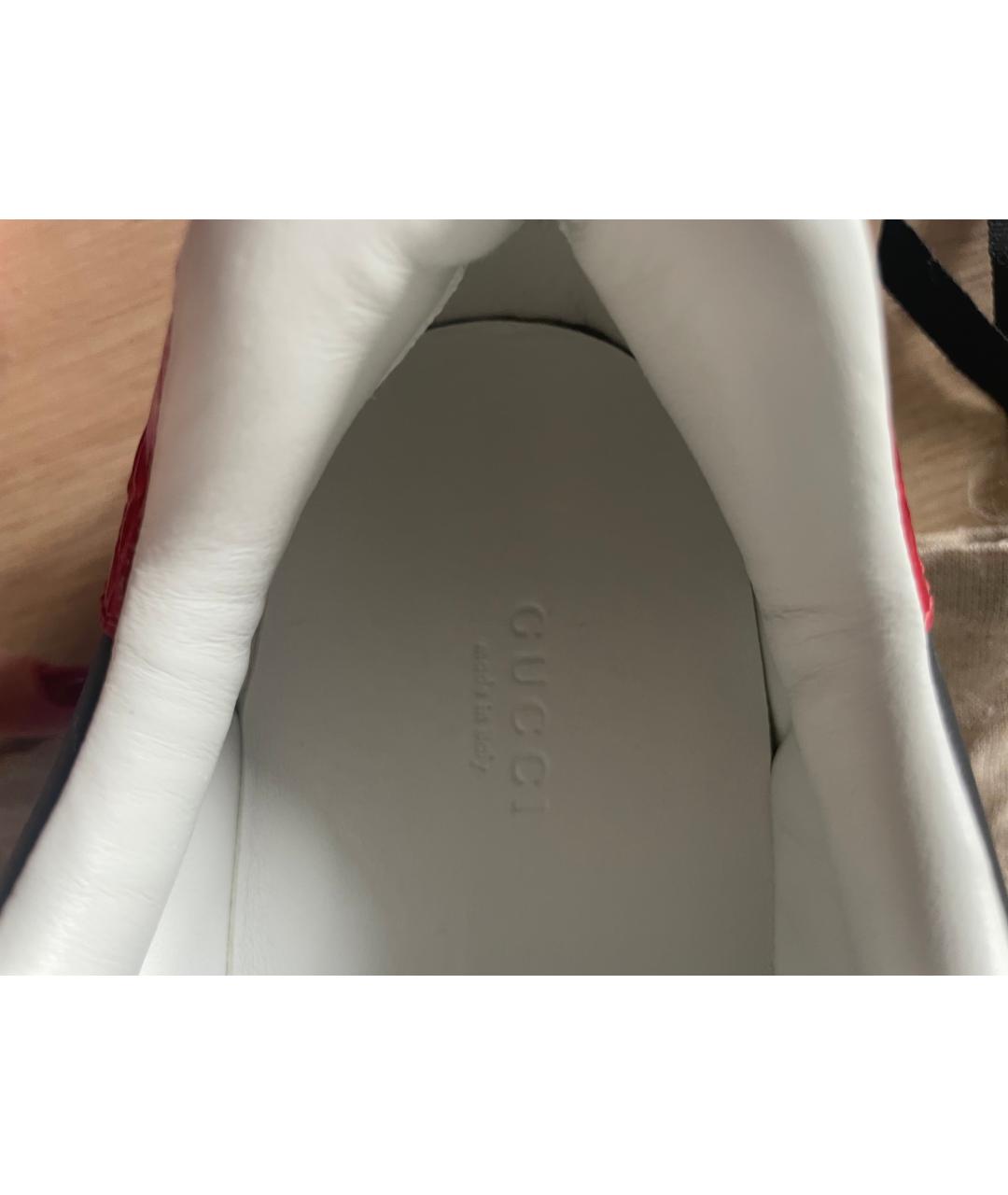 GUCCI Синие кожаные кроссовки, фото 8