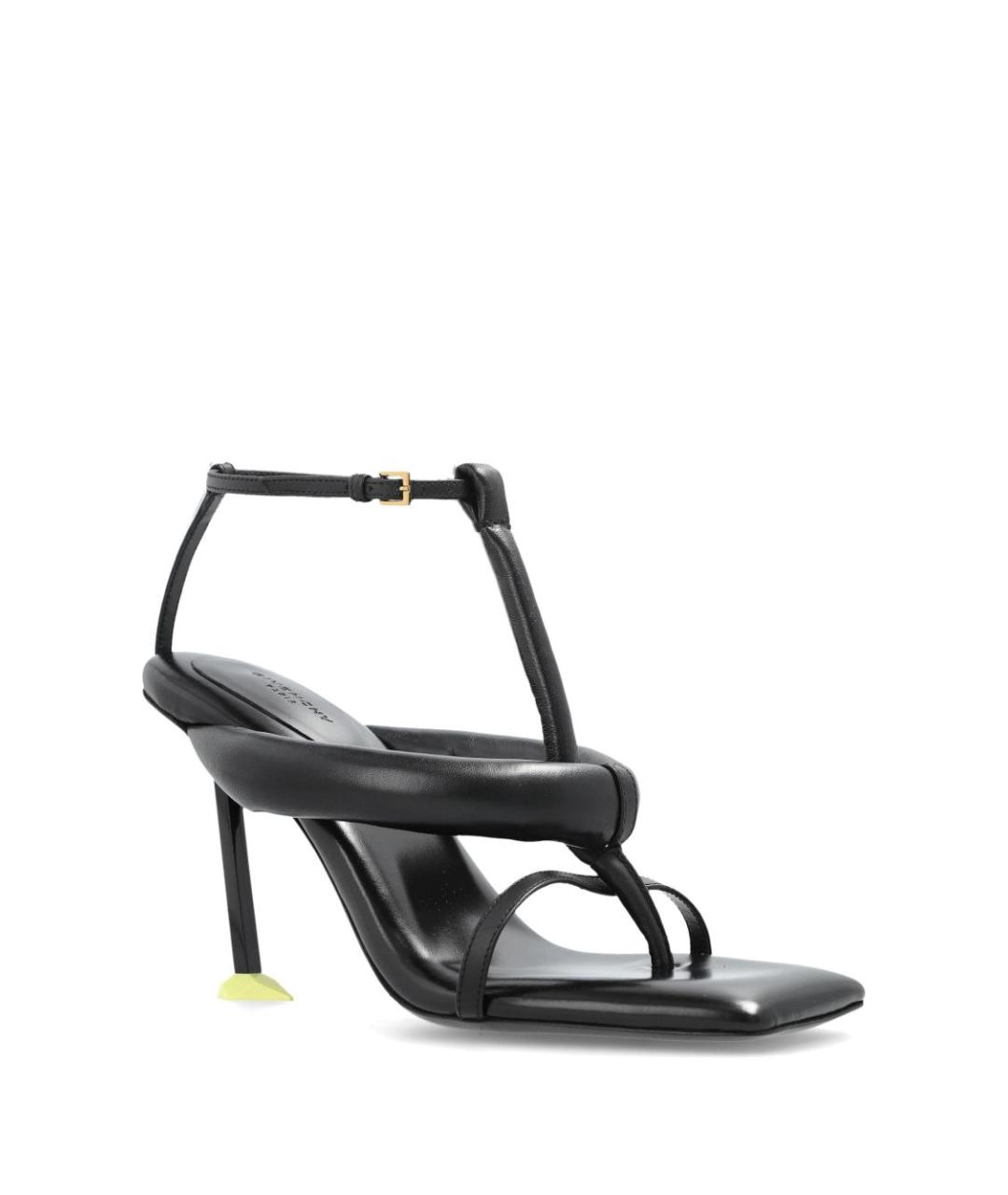 GIVENCHY Черные кожаные босоножки, фото 2