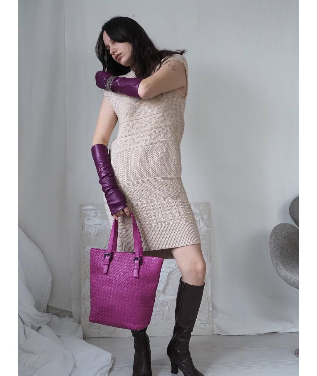MM6 MAISON MARGIELA Бежевое шерстяное повседневное платье, фото 6