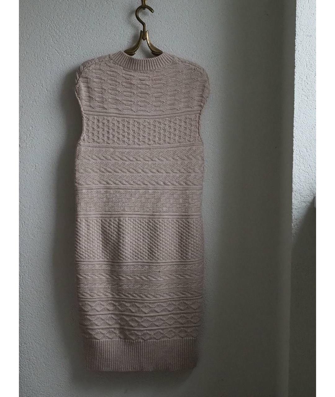 MM6 MAISON MARGIELA Бежевое шерстяное повседневное платье, фото 2