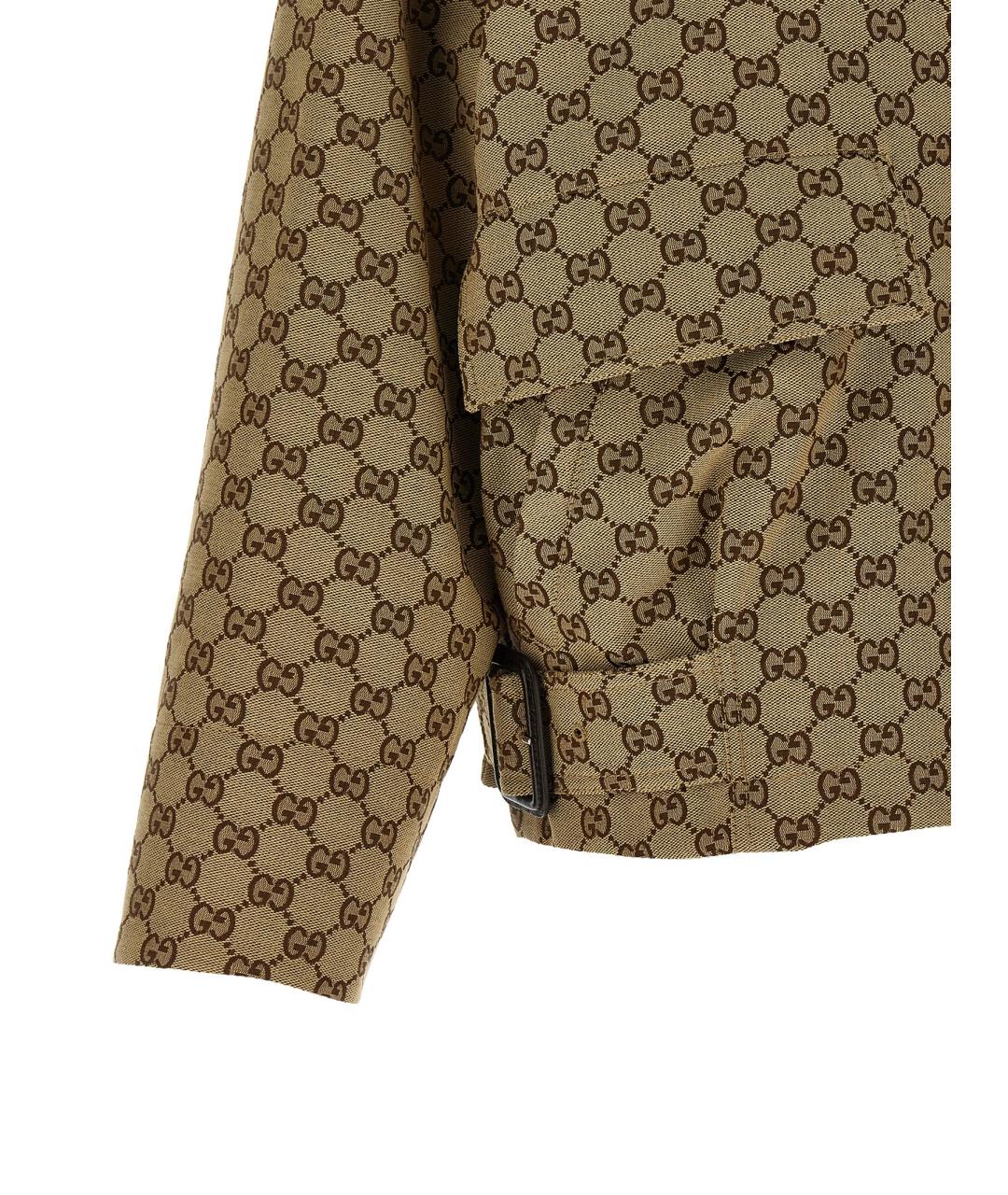 GUCCI Бежевая хлопковая куртка, фото 3