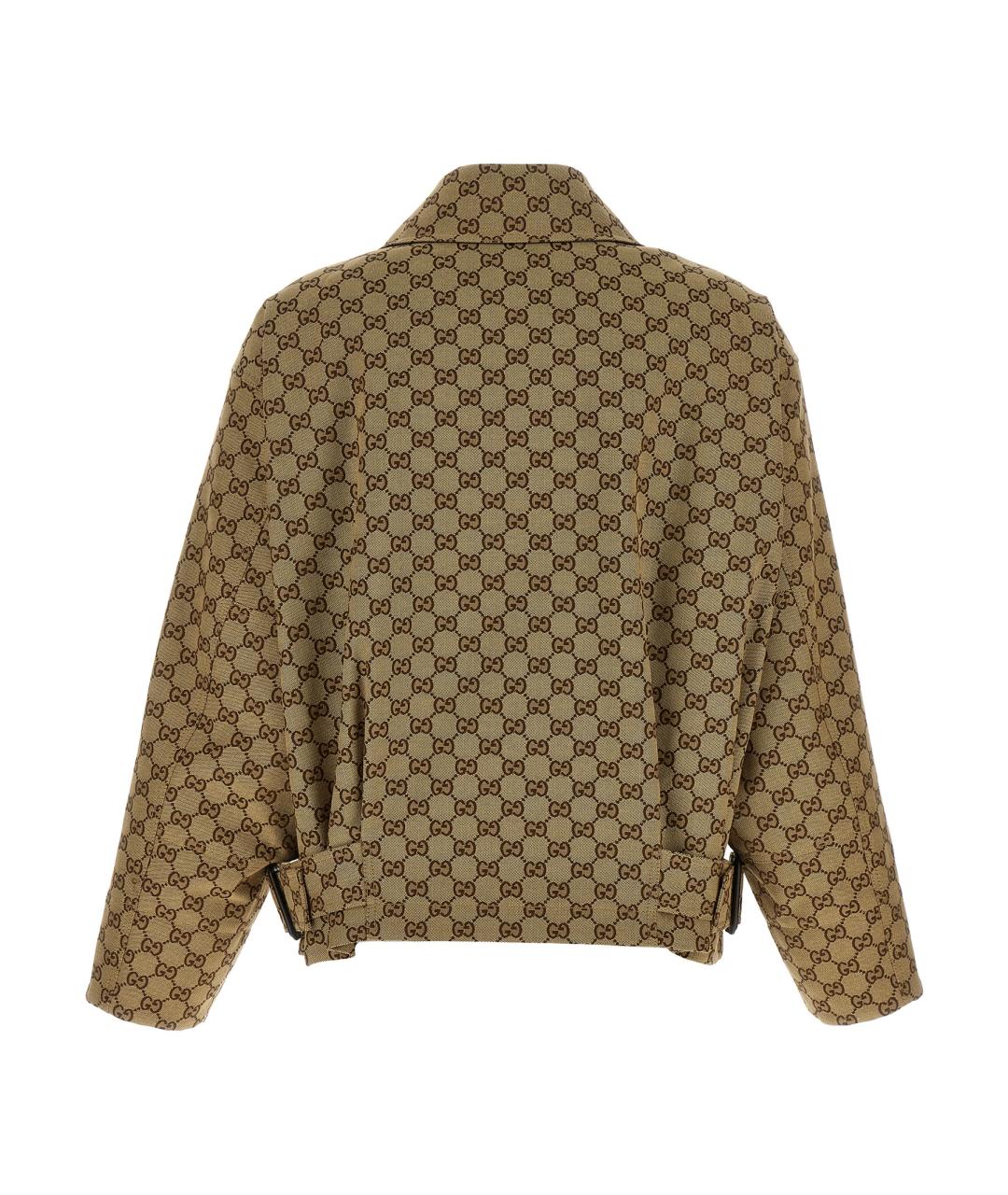GUCCI Бежевая хлопковая куртка, фото 2