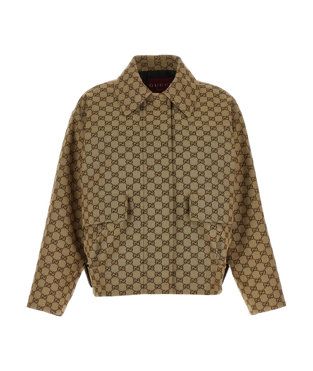 GUCCI Бежевая хлопковая куртка, фото 1