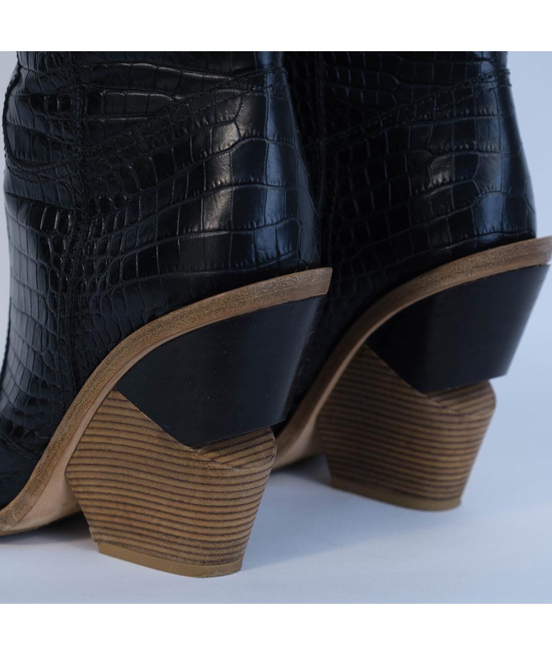 FENDI Черные кожаные сапоги, фото 7