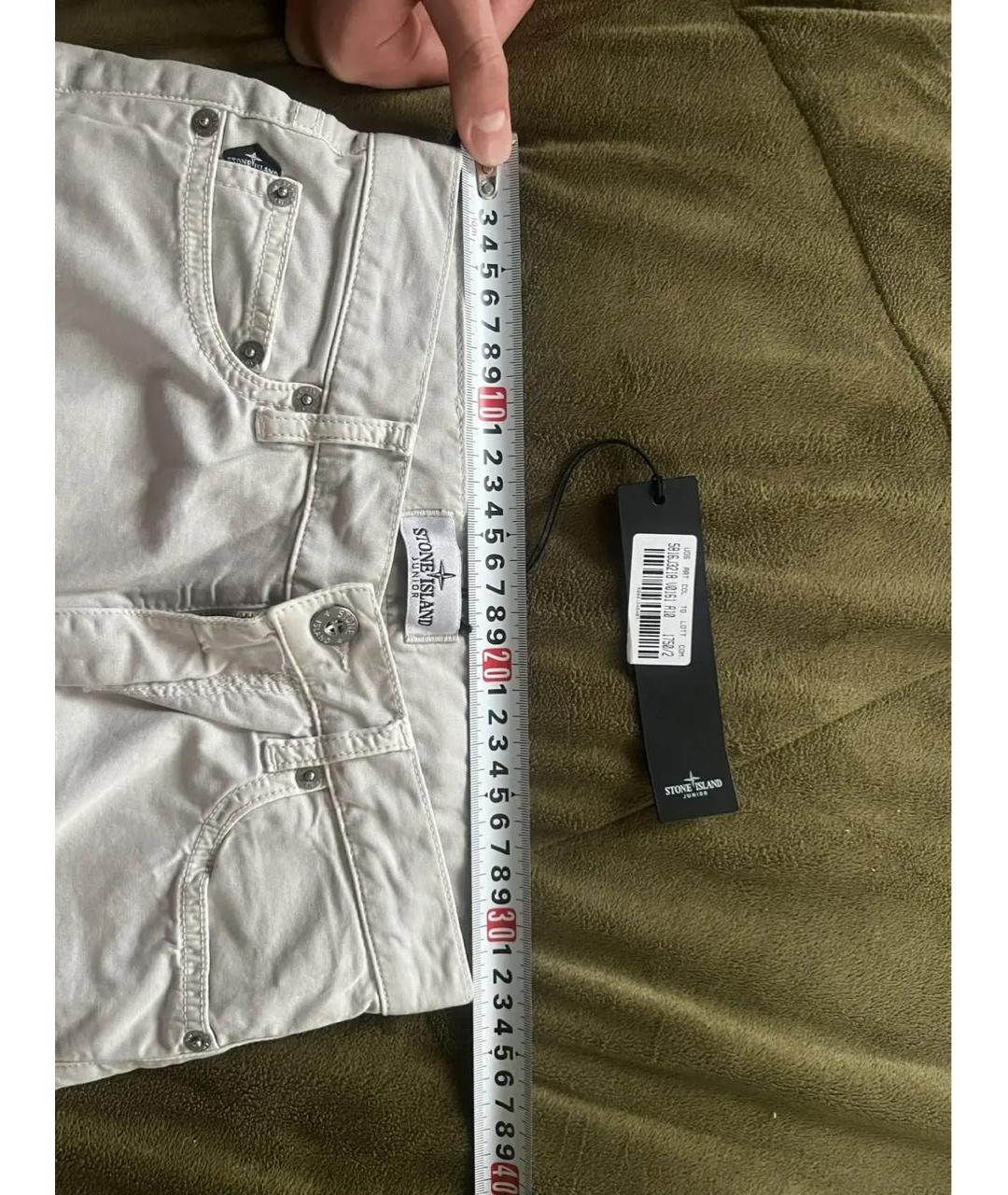 STONE ISLAND Белые деним детские джинсы, фото 3