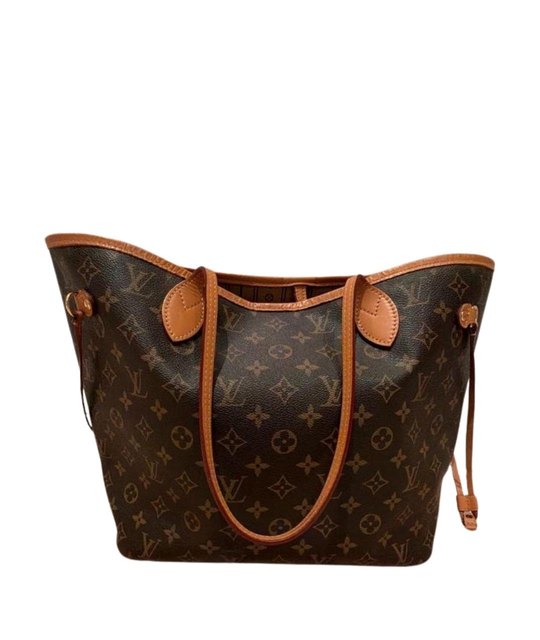 LOUIS VUITTON Коричневая кожаная сумка тоут, фото 1