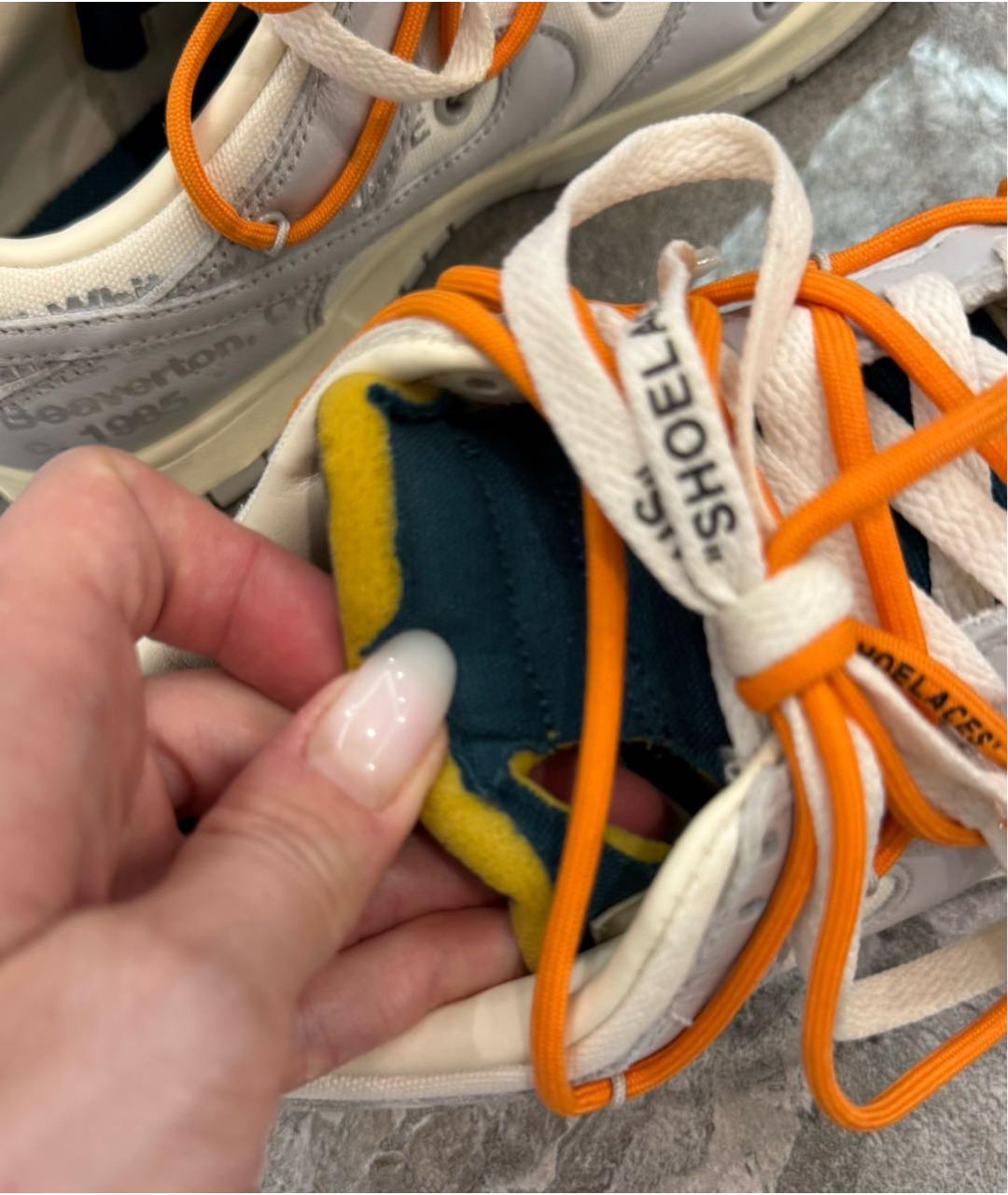 NIKE X OFF-WHITE Мульти кожаные кроссовки, фото 4
