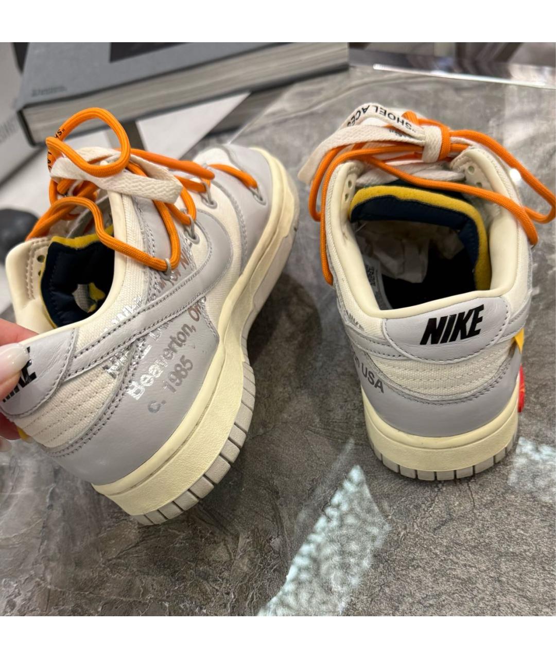 NIKE X OFF-WHITE Мульти кожаные кроссовки, фото 6