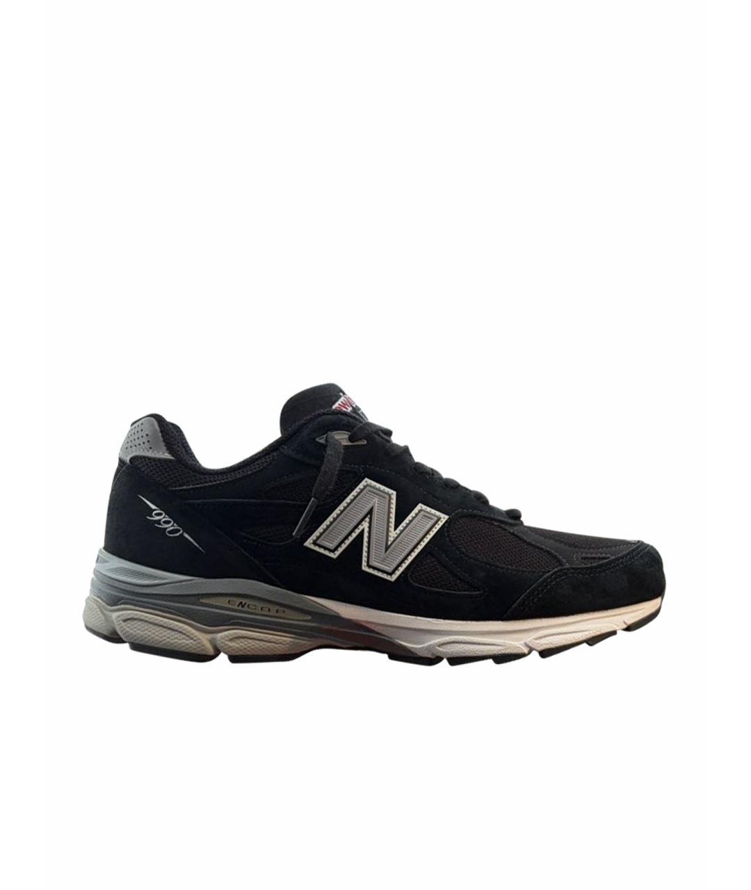 NEW BALANCE Черные замшевые низкие кроссовки / кеды, фото 1