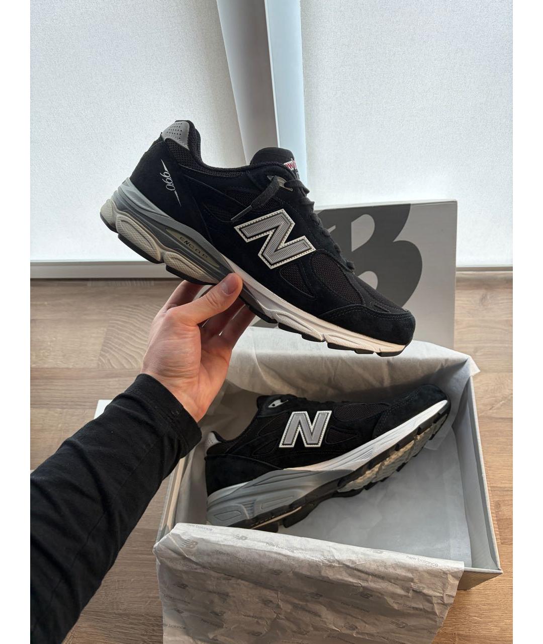 NEW BALANCE Черные замшевые низкие кроссовки / кеды, фото 9