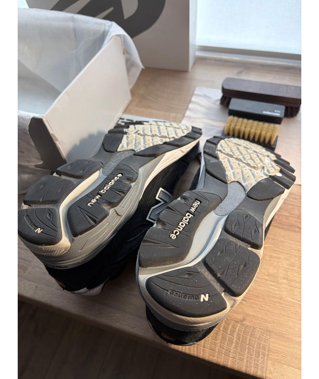 NEW BALANCE Черные замшевые низкие кроссовки / кеды, фото 5