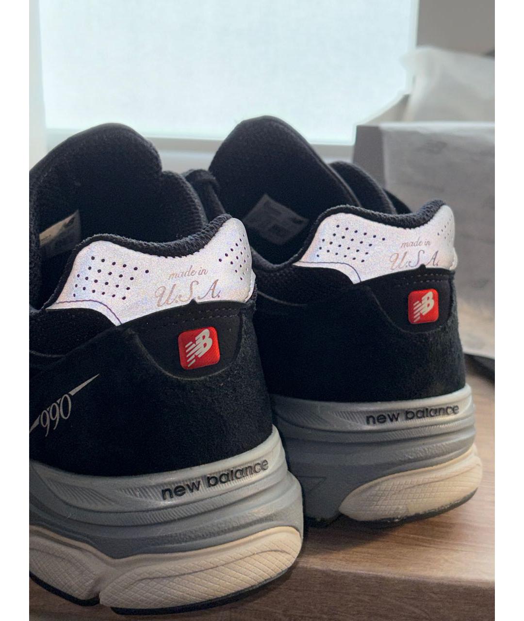 NEW BALANCE Черные замшевые низкие кроссовки / кеды, фото 4