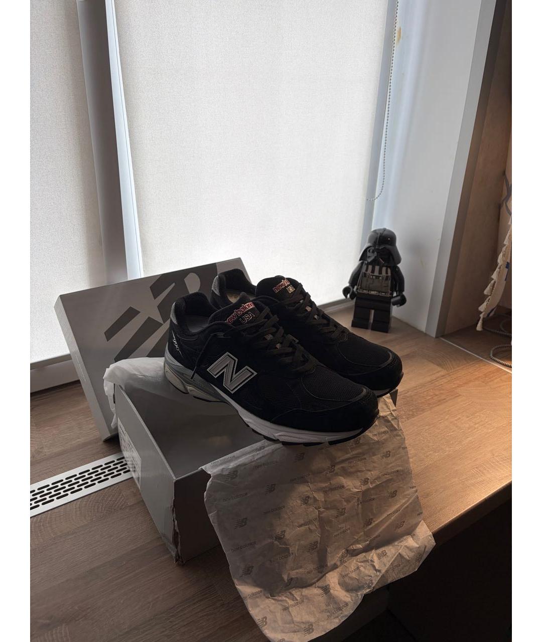 NEW BALANCE Черные замшевые низкие кроссовки / кеды, фото 2