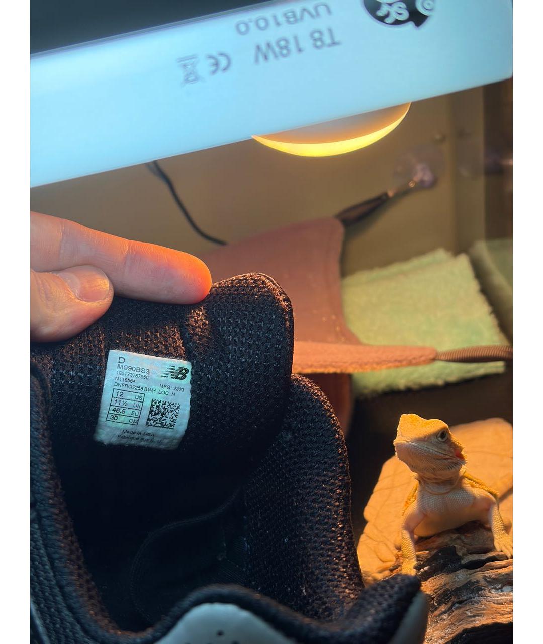 NEW BALANCE Черные замшевые низкие кроссовки / кеды, фото 6