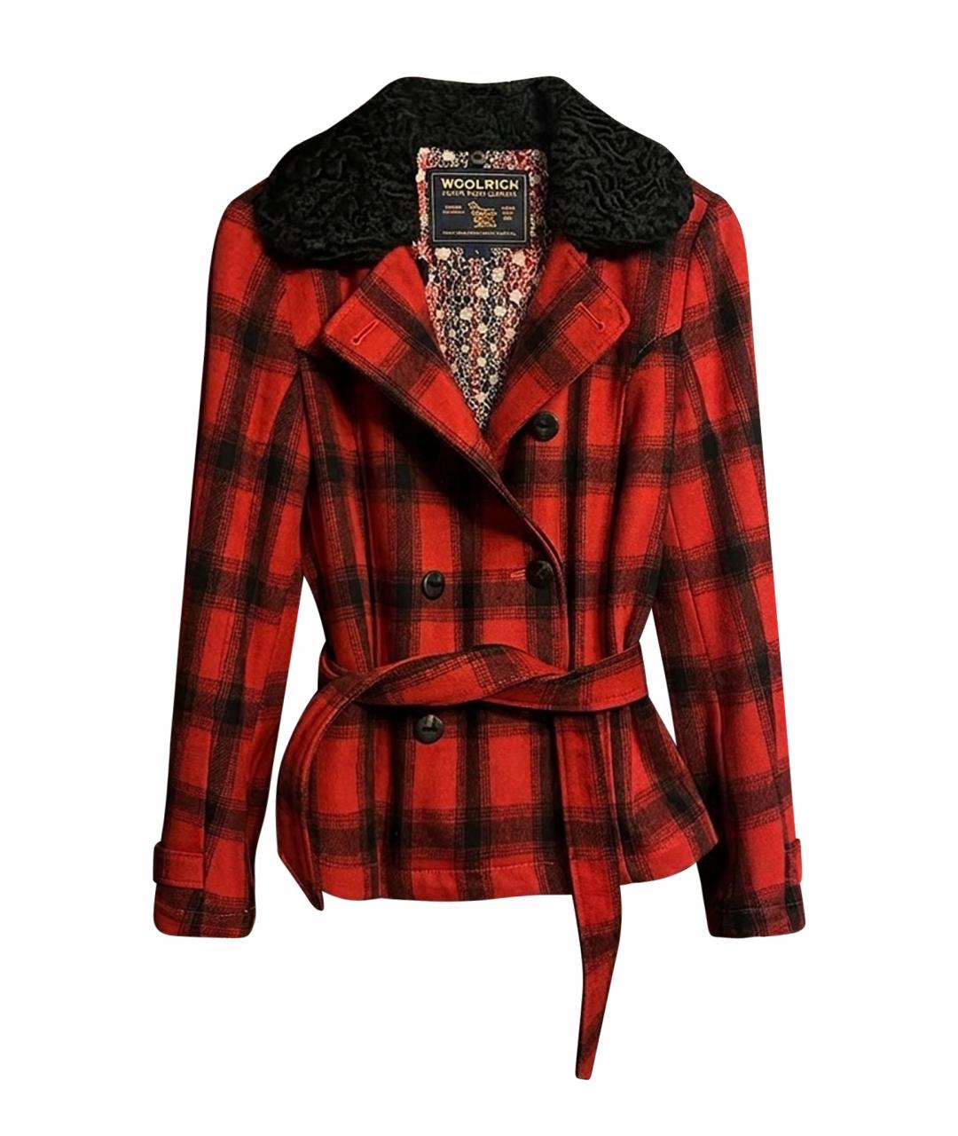 WOOLRICH Красная шерстяная куртка, фото 1