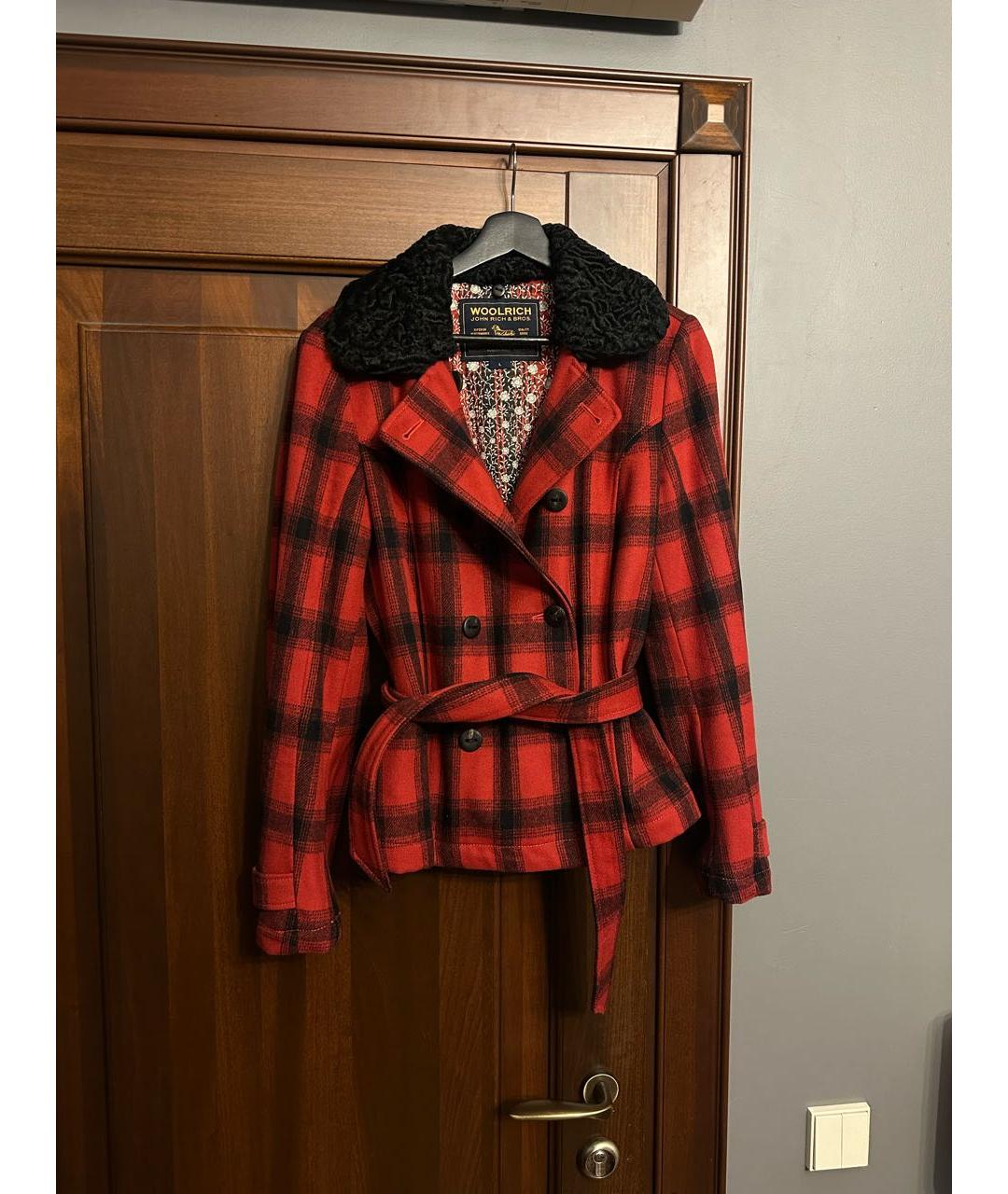 WOOLRICH Красная шерстяная куртка, фото 9