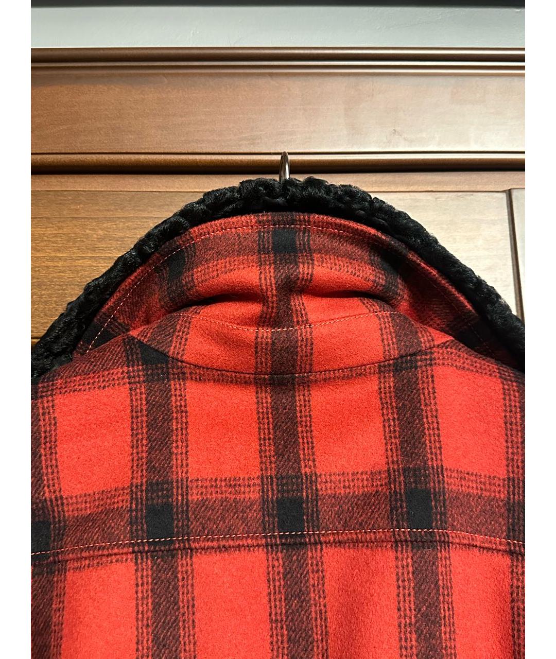WOOLRICH Красная шерстяная куртка, фото 8