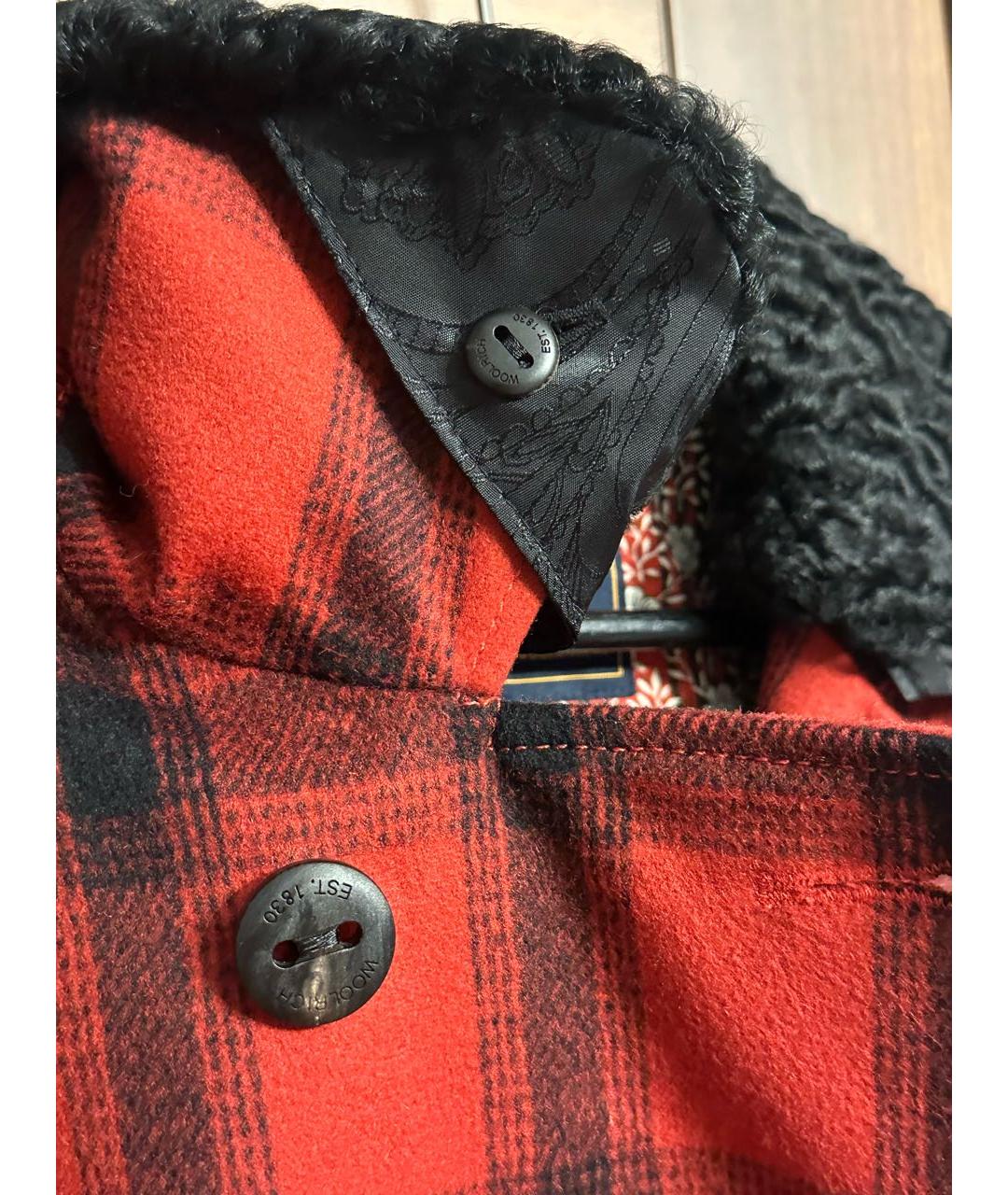 WOOLRICH Красная шерстяная куртка, фото 4
