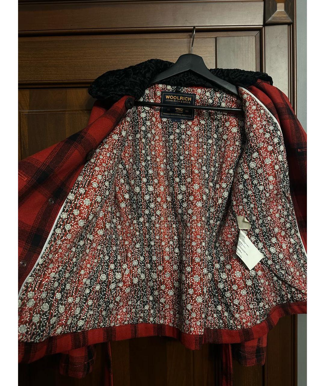 WOOLRICH Красная шерстяная куртка, фото 5