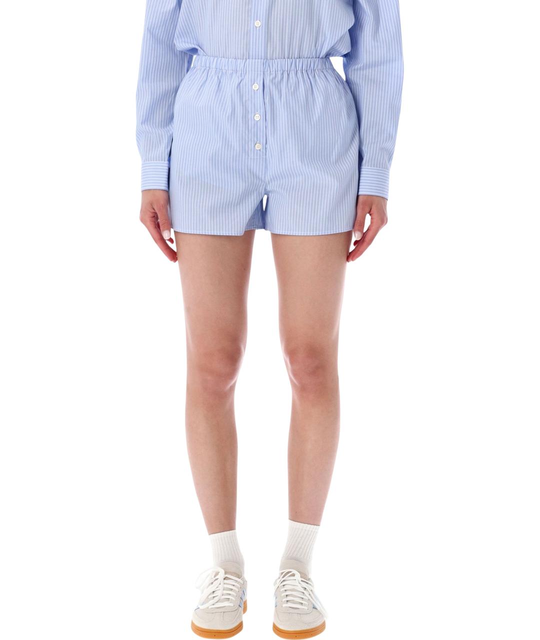 SPORTY AND RICH Голубые хлопковые шорты, фото 1
