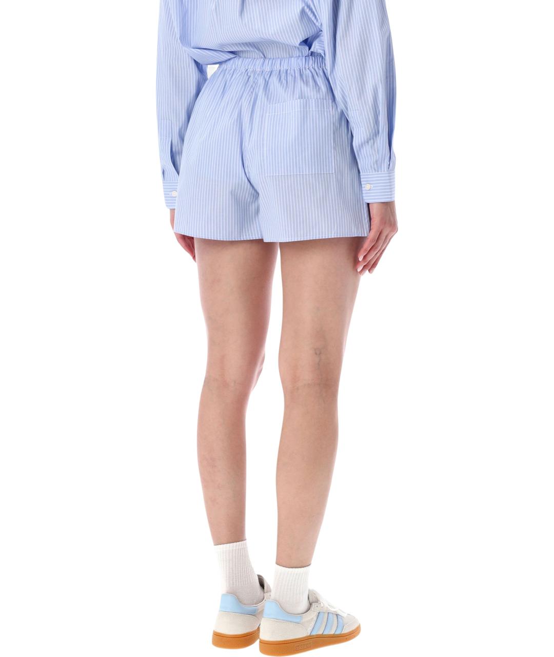 SPORTY AND RICH Голубые хлопковые шорты, фото 2