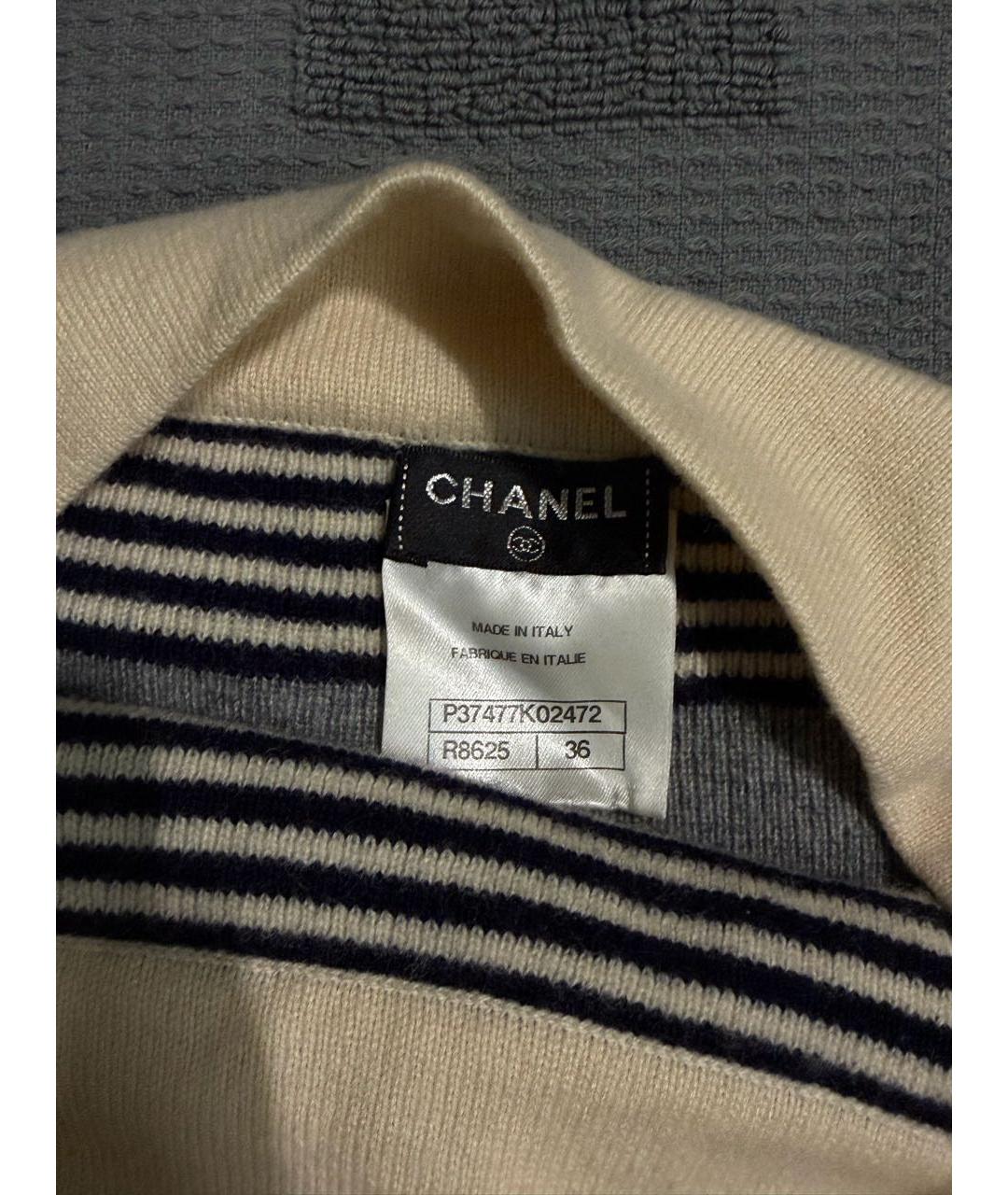 CHANEL Серый кашемировый джемпер / свитер, фото 2