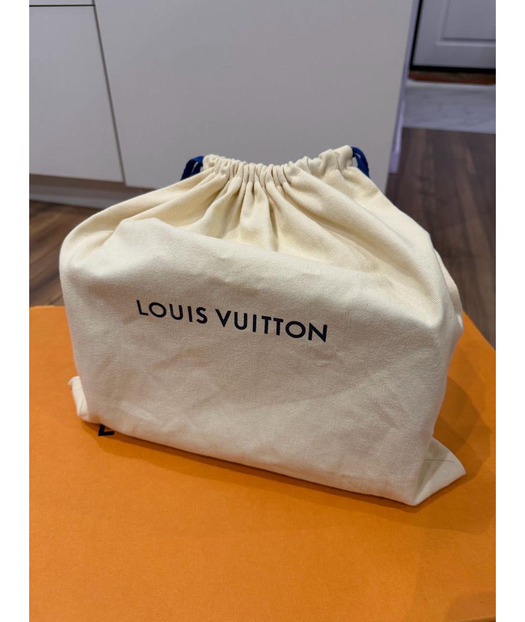 LOUIS VUITTON Коричневая кожаная косметичка, фото 6