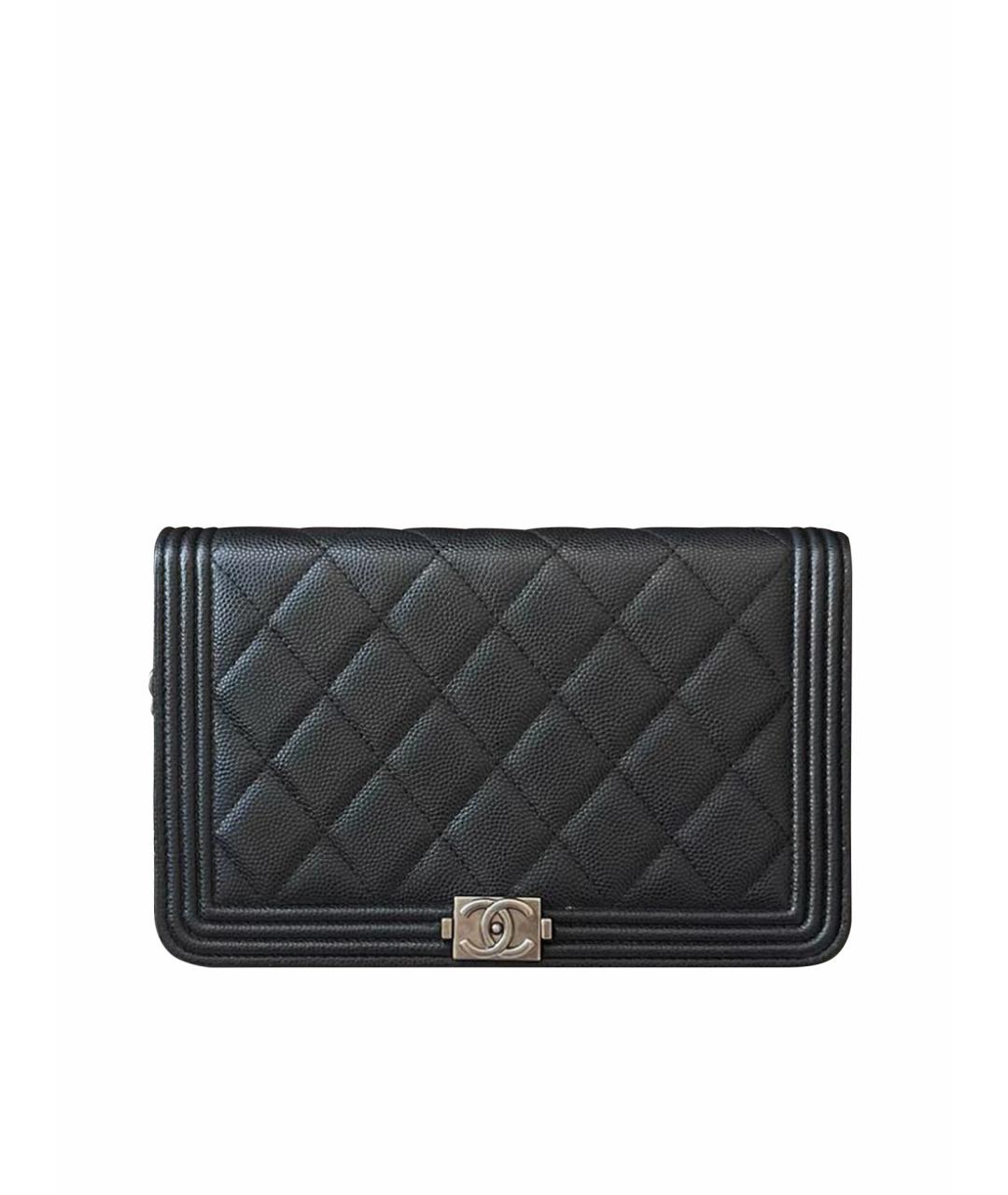 CHANEL Черная кожаная сумка через плечо, фото 8