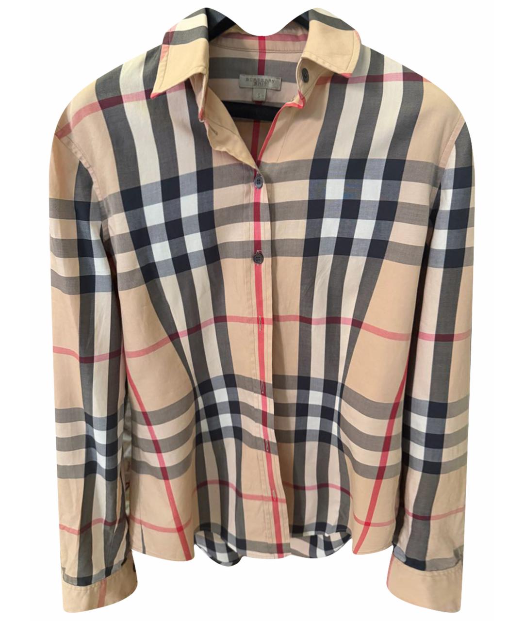 BURBERRY Бежевая хлопковая рубашка, фото 1