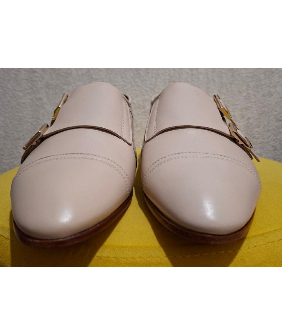 SANTONI Бежевые кожаные брогги и оксфорды, фото 2