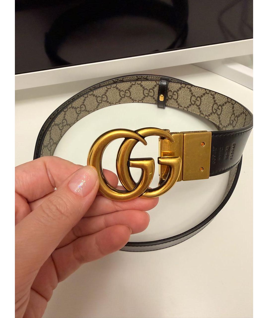 GUCCI Бежевый кожаный ремень, фото 2