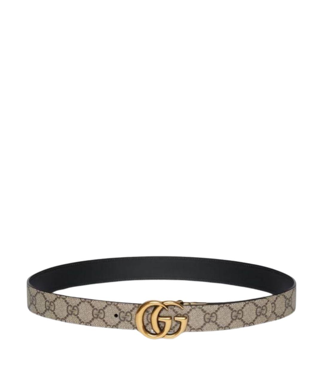 GUCCI Бежевый кожаный ремень, фото 1